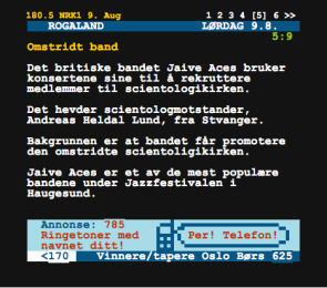 NRK TekstTV 08.08.2008